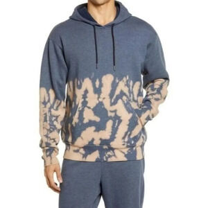 Zella Atlas Bleach Wash Navy Eclipse Pullover Hoodie Sweatshirt M